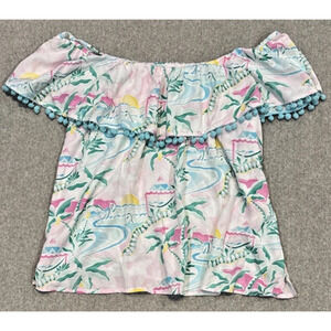 Crown & Ivy Off The Shoulder Beach Shirt Size Regular XL